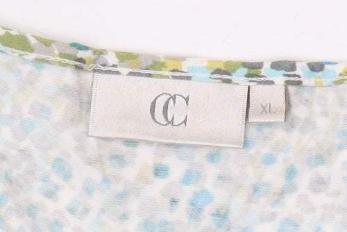 CC Women's Multicoloured XL Geometric Blouse