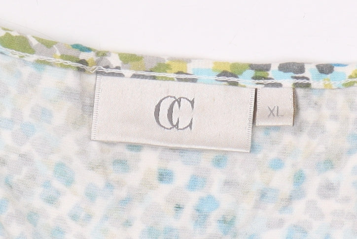 CC Women's Multicoloured XL Geometric Blouse