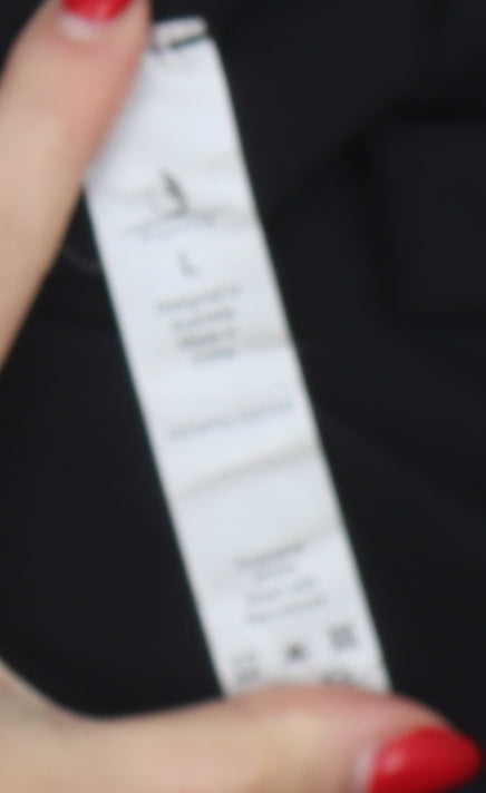 Women's Black L Tank Top, Moisture-Wicking, Scoop Neck