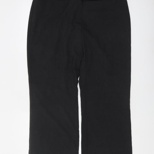 Marks and Spencer Women's Black Straight Trousers UK 16