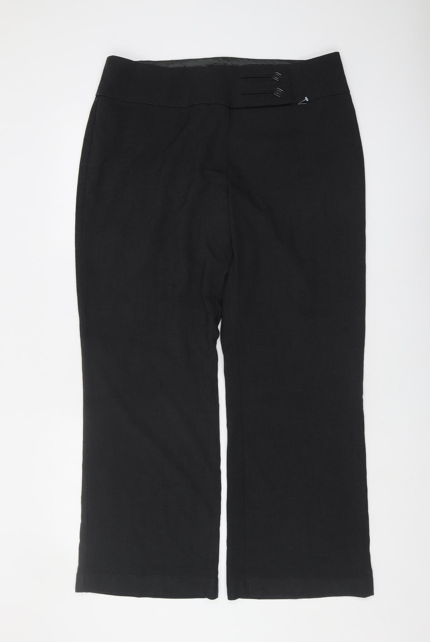 Marks and Spencer Women's Black Straight Trousers UK 16