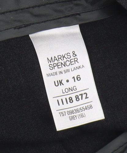 Marks and Spencer Women's Black Straight Trousers UK 16