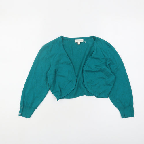 Monsoon Women's Green Shrug Jumper - Small, Casual, Button Accent