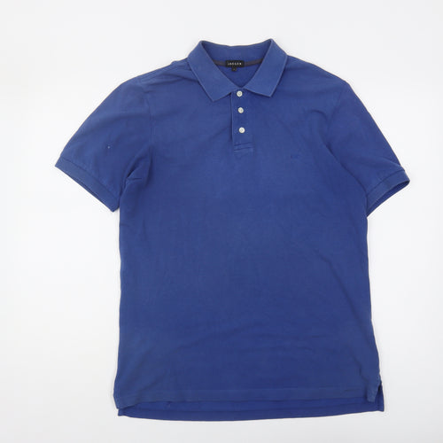 Jaeger Men's Blue Polo Shirt Size S