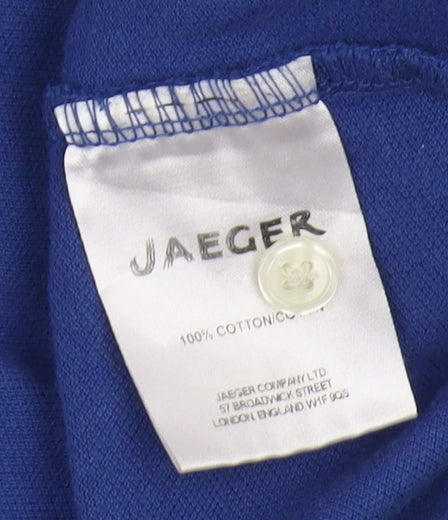 Jaeger Men's Blue Polo Shirt Size S