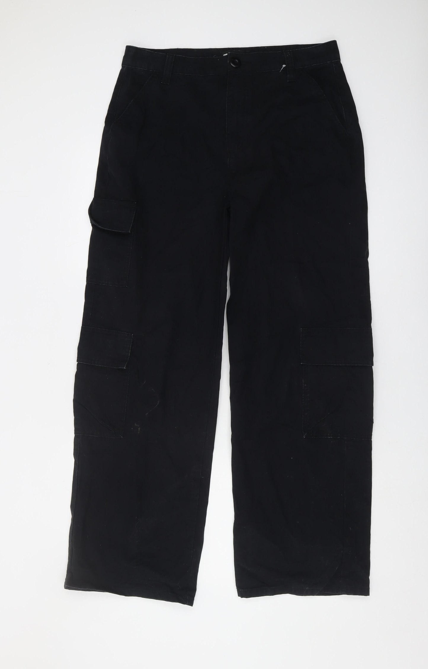 ASOS DESIGN Women's Black Cargo Trousers Size 10