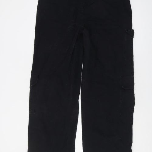 ASOS DESIGN Women's Black Cargo Trousers Size 10