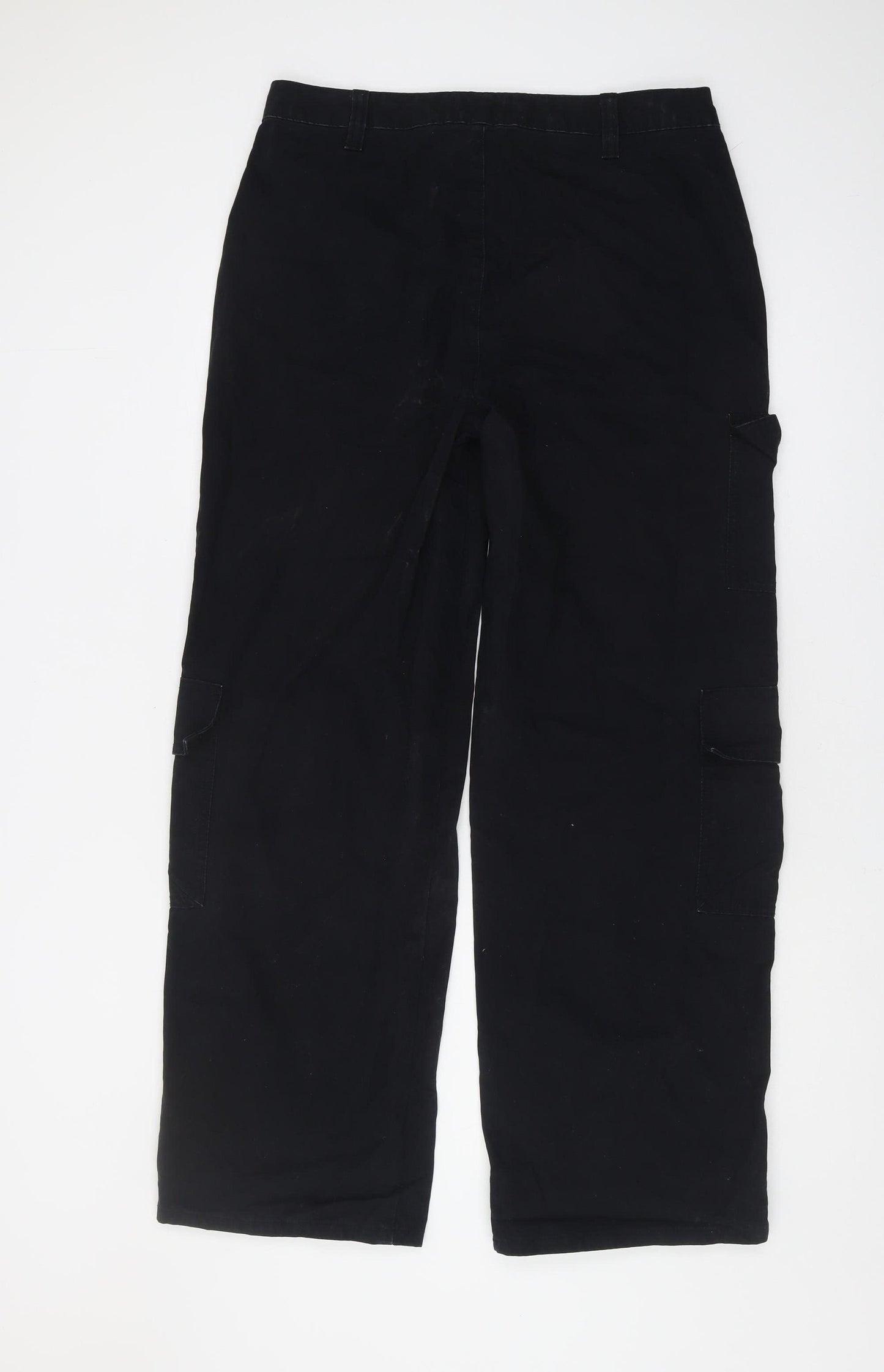 ASOS DESIGN Women's Black Cargo Trousers Size 10