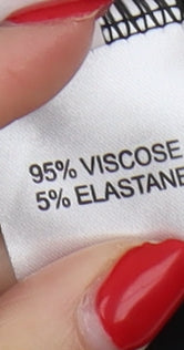 Saloos Women's Black Geometric Top, Size 18