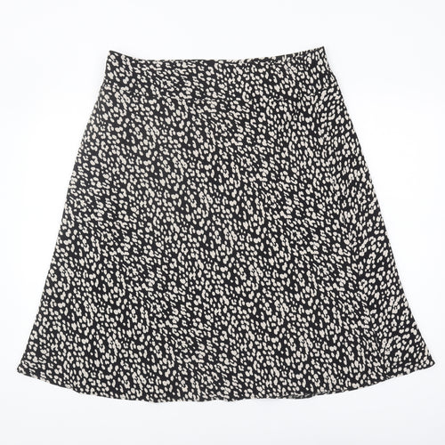 Marks and Spencer Women's Black Midi A-Line Skirt Size 16