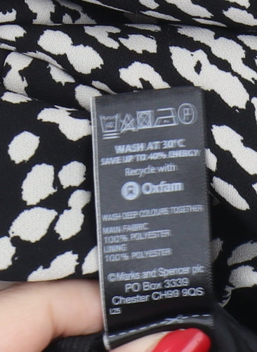 Marks and Spencer Women's Black Midi A-Line Skirt Size 16