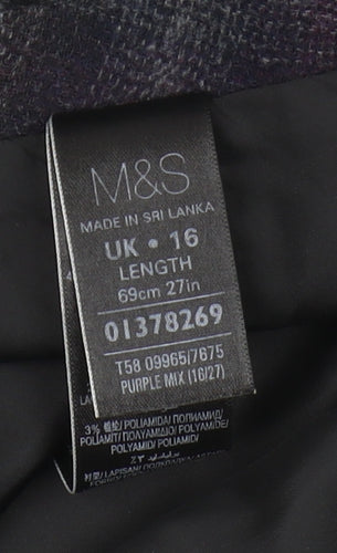 Marks and Spencer Women's Multicoloured A-Line Midi Skirt