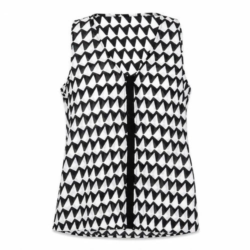 Banana Republic Women's Black Geometric Tank Top L