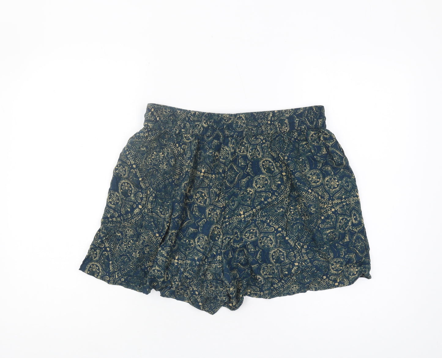Fat Face Women's Blue Floral Viscose Shorts Size 12