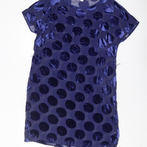 Boden Women's Blue Polka Dot Dress Size 10