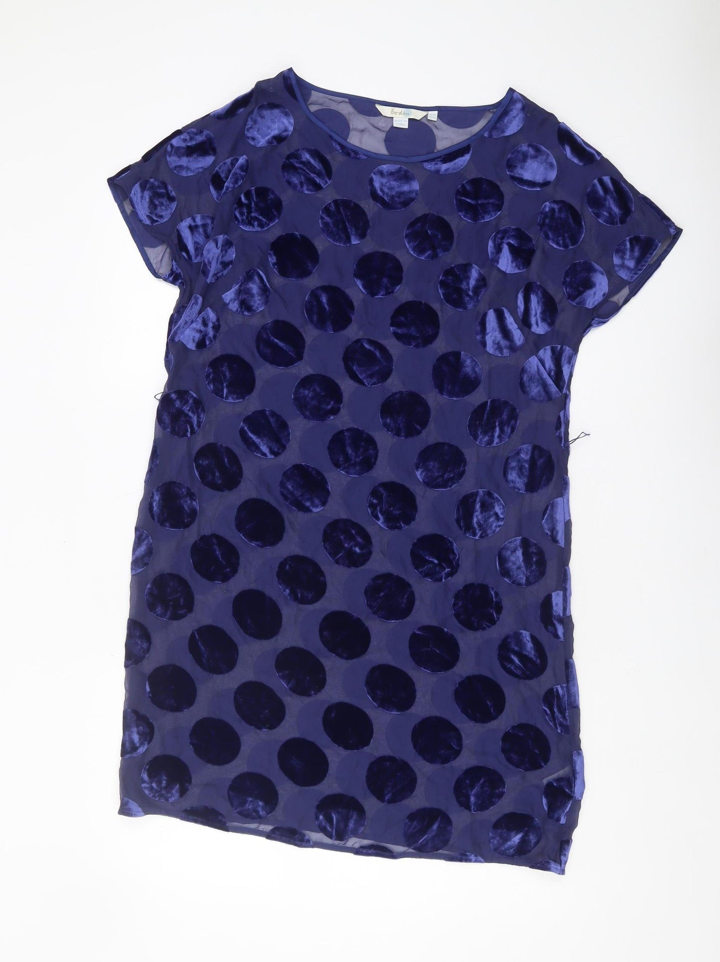 Boden Women's Blue Polka Dot Dress Size 10