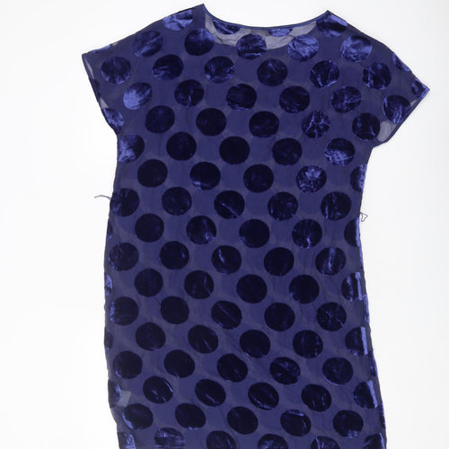 Boden Women's Blue Polka Dot Dress Size 10