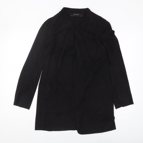 Zara Basic Women's Black Long Coat - Size M
