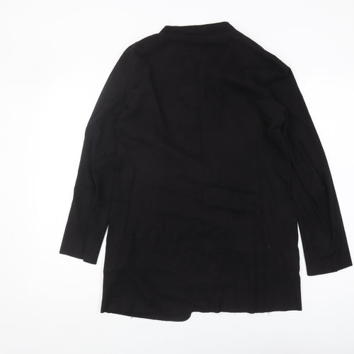 Zara Basic Women's Black Long Coat - Size M