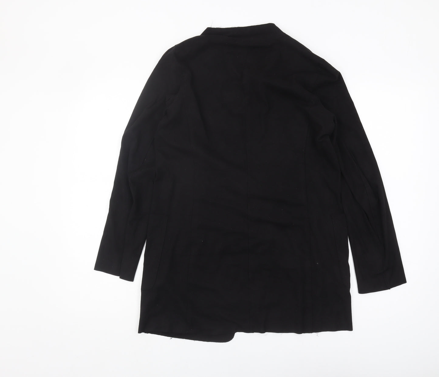 Zara Basic Women's Black Long Coat - Size M
