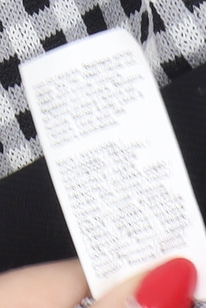 River Island Women's Black & White Check Blouse