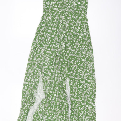 ASOS Women's Green Floral Maxi Dress Size 8