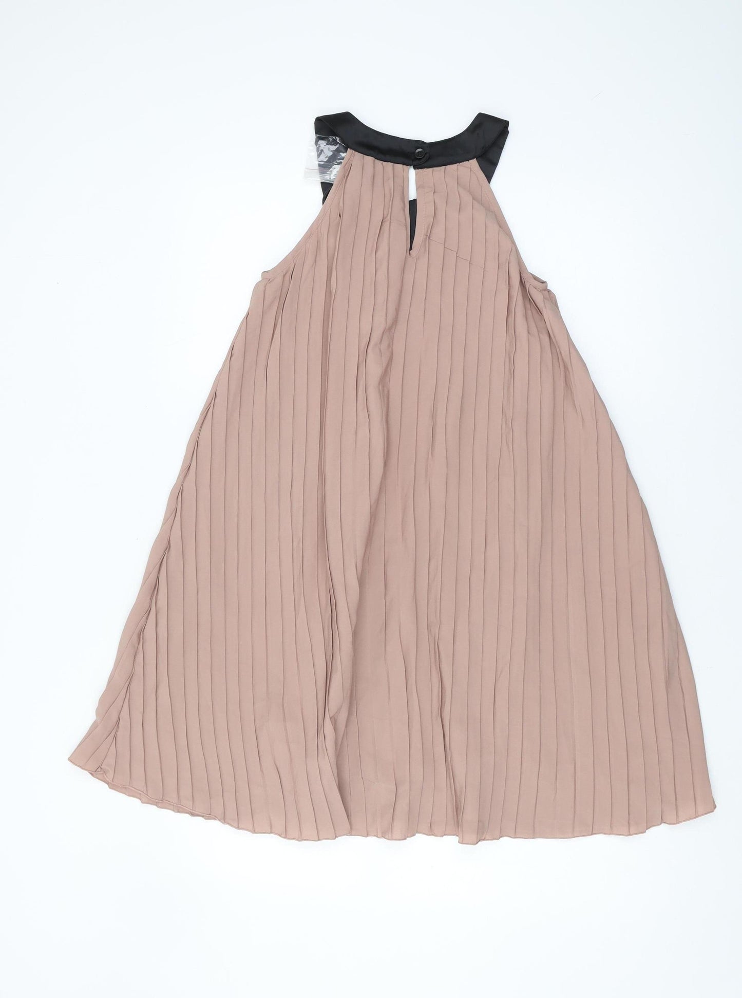 ICHI Women's Beige Sleeveless Dress, XS Size