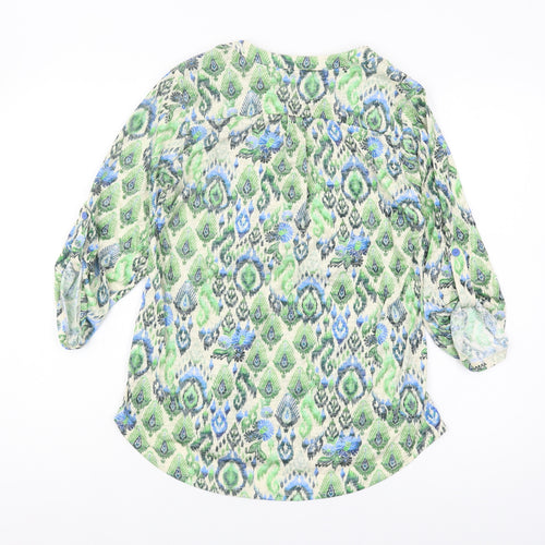 Roman Women's Multicoloured Blouse, Size 10, Casual V-Neck