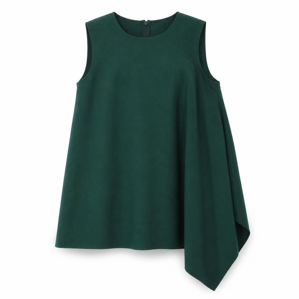 Front view of COS Women Green Basic Sleeveless Top, size 8