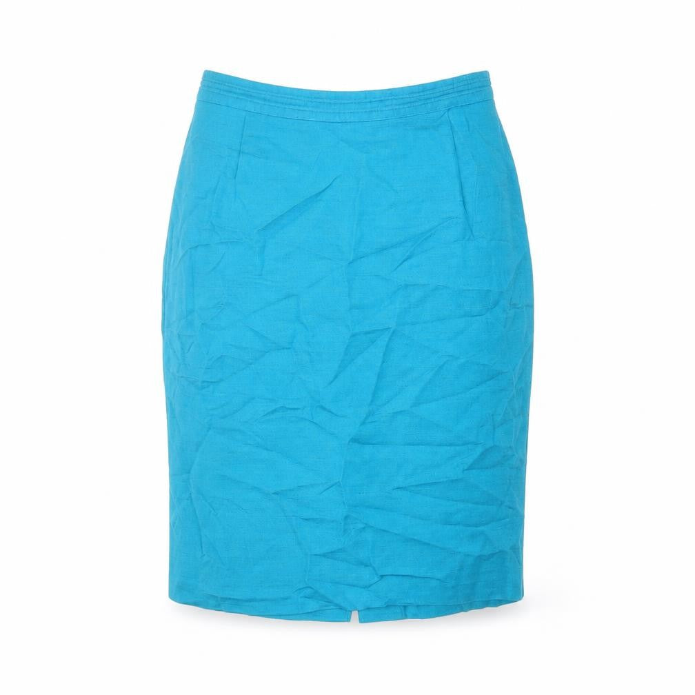 Front view of Richards Women's Blue Pencil Skirt, size 12, Knee Length