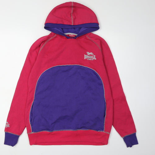 Lonsdale Unisex Multicoloured Pullover Hoodie Size 12