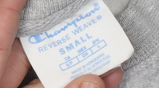 Champion Men's Grey Pullover Sweatshirt - Size S