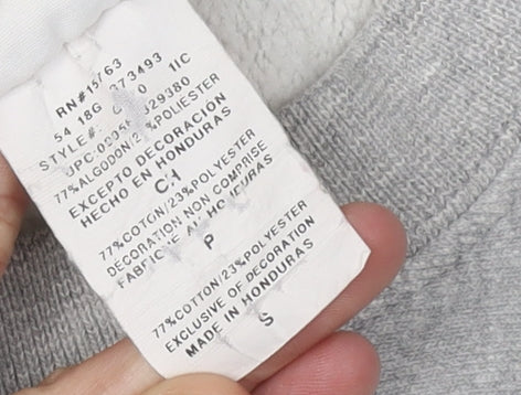 Champion Men's Grey Pullover Sweatshirt - Size S