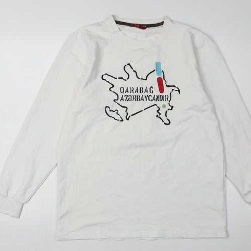 Levi's Men's White Graphic Long Sleeve T-Shirt M