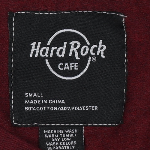 Hard Rock Cafe Women's Red Pullover Sweatshirt S