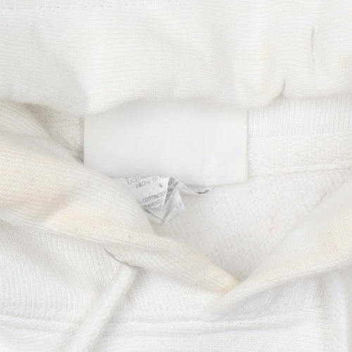 Champion Men's White Pullover Hoodie, Logo Accent