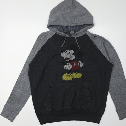 Disney Unisex Mickey Mouse Grey Hoodie L Pullover