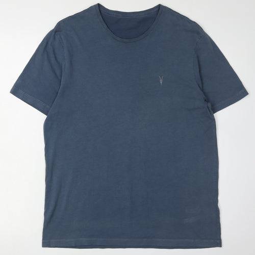 AllSaints Men’s Large Blue Cotton T-Shirt