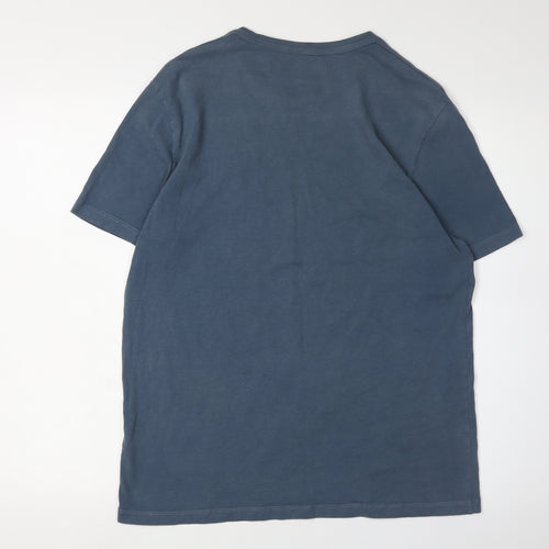 AllSaints Men’s Large Blue Cotton T-Shirt