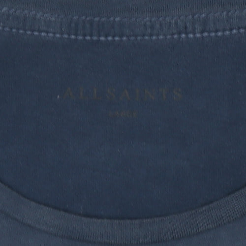 AllSaints Men’s Large Blue Cotton T-Shirt