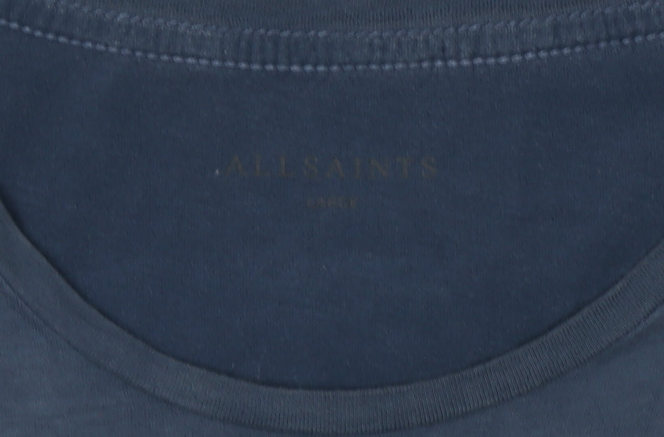 AllSaints Men’s Large Blue Cotton T-Shirt