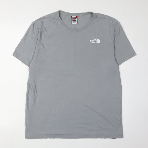 The North Face Men's Grey Cotton Logo T-Shirt L
