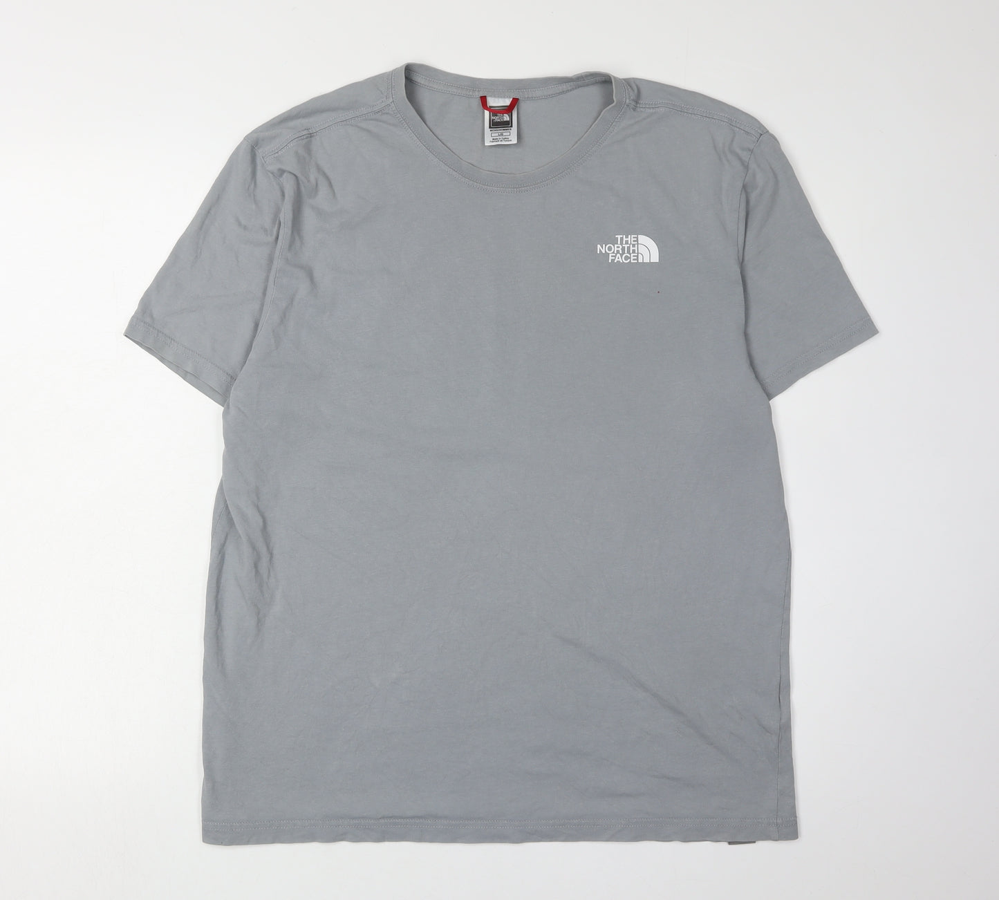 The North Face Men's Grey Cotton Logo T-Shirt L