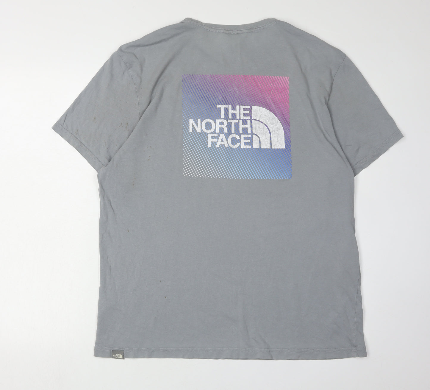 The North Face Men's Grey Cotton Logo T-Shirt L
