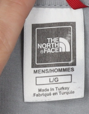 The North Face Men's Grey Cotton Logo T-Shirt L