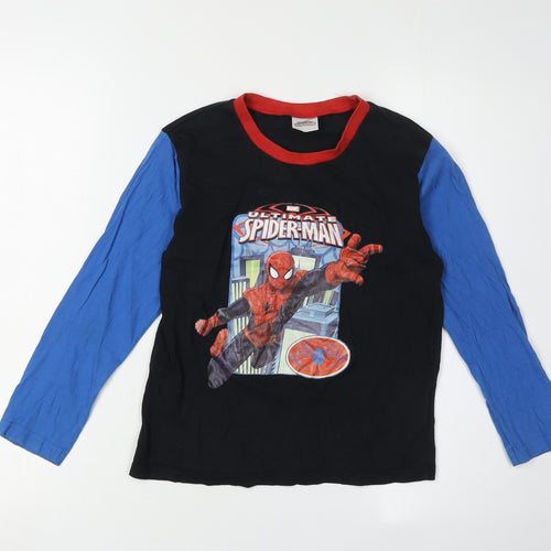 Marvel Boys Spider-Man Long Sleeve T-Shirt, 9-10 Years, Black & Blue