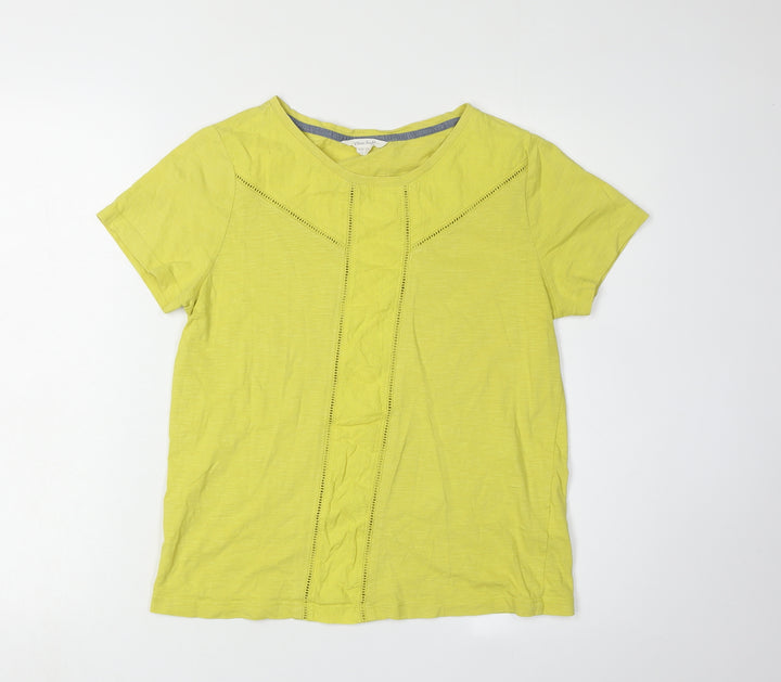 White Stuff Women's Yellow Basic T-Shirt UK 10