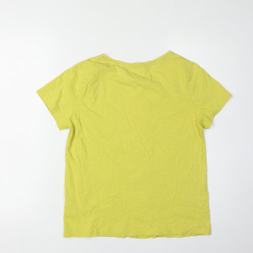 White Stuff Women's Yellow Basic T-Shirt UK 10