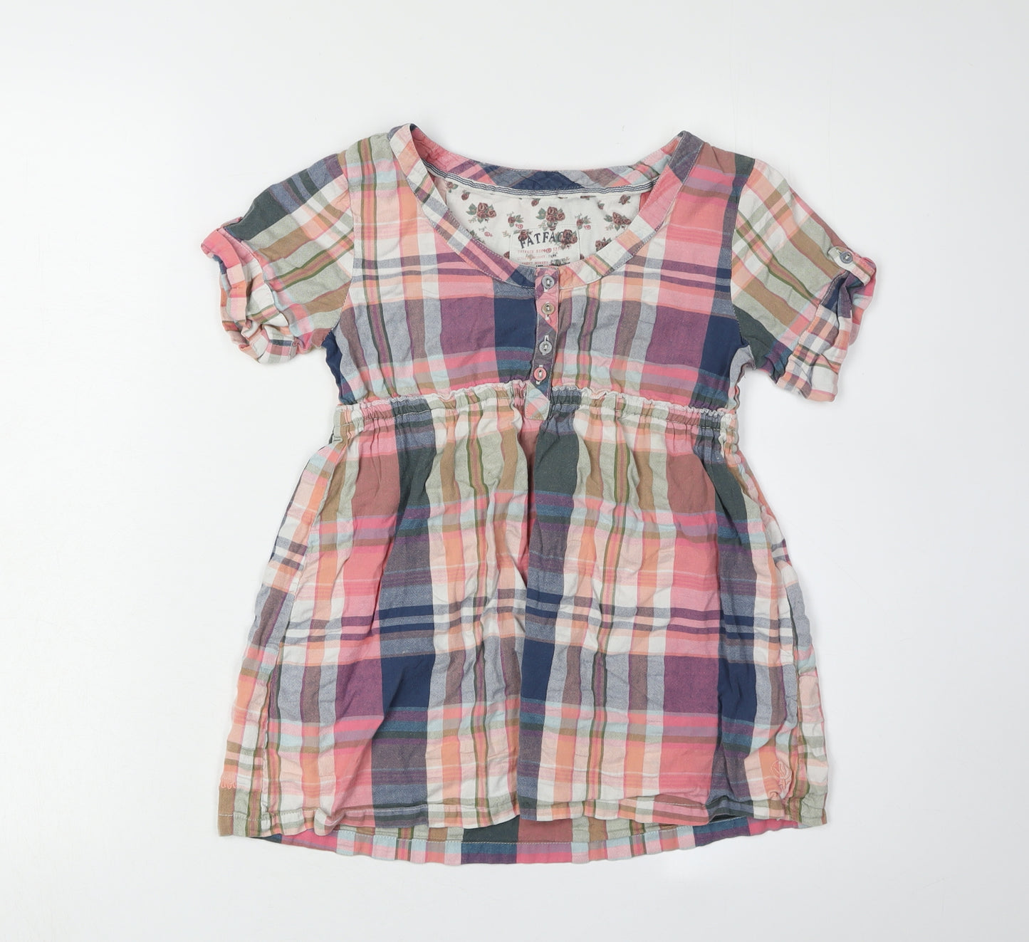 FatFace Girls Multicoloured Plaid Blouse, 11-12 Years