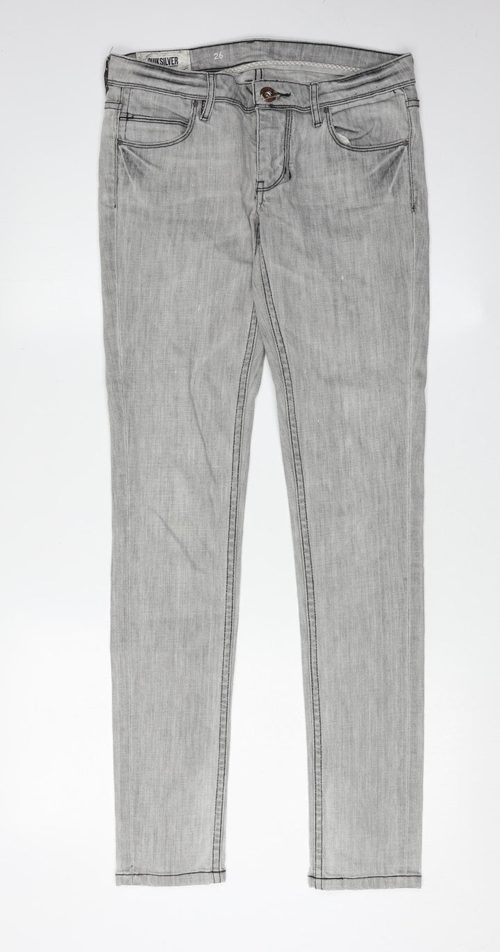 Quiksilver Grey Skinny Jeans, Size 26, Stretch Fit